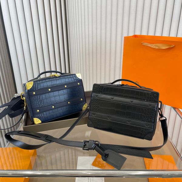 men bags designer handletrunk black and dark blue corssbody bag popular handbag for women and men classic satchel shoulderbag
men bags designer handletrunk black and dark blue corssbody bag popular handbag for women and men classic satchel shoulderbag