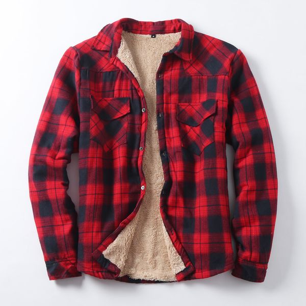 mens jackets plaid plus fleece jacket men winter streetwear turndown collar button thickened shirt jacket for men casual jacket 221207, Black;brown
mens jackets plaid plus fleece jacket men winter streetwear turndown collar button thickened shirt jacket for men casual jacket 221207, Black;brown