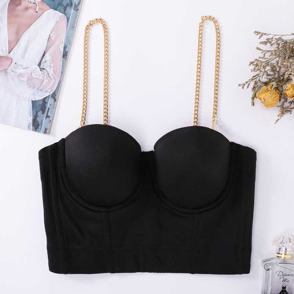 thin chain bra tight personality hollow neck waistcoat women exposed navel short bra shaping wrap chest, Black
thin chain bra tight personality hollow neck waistcoat women exposed navel short bra shaping wrap chest, Black
