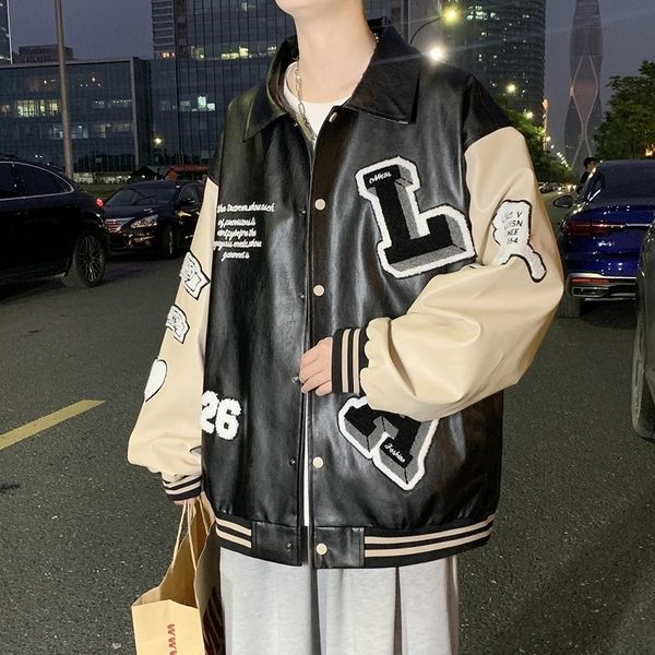 mens jackets hip hop men varsity jacket mens letters embroidery patchwork harajuku varsity jacket air pilot overcoat baseball coats male 221, Black;brown
mens jackets hip hop men varsity jacket mens letters embroidery patchwork harajuku varsity jacket air pilot overcoat baseball coats male 221, Black;brown