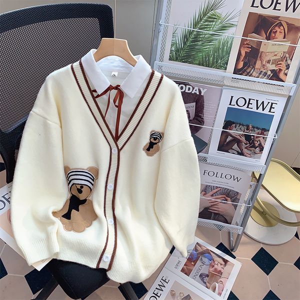 women s knits tees anime cardigan preppy style sweaters fashipn spliced coats puff sleeve single breasted knitted jackets 221206, White
women s knits tees anime cardigan preppy style sweaters fashipn spliced coats puff sleeve single breasted knitted jackets 221206, White
