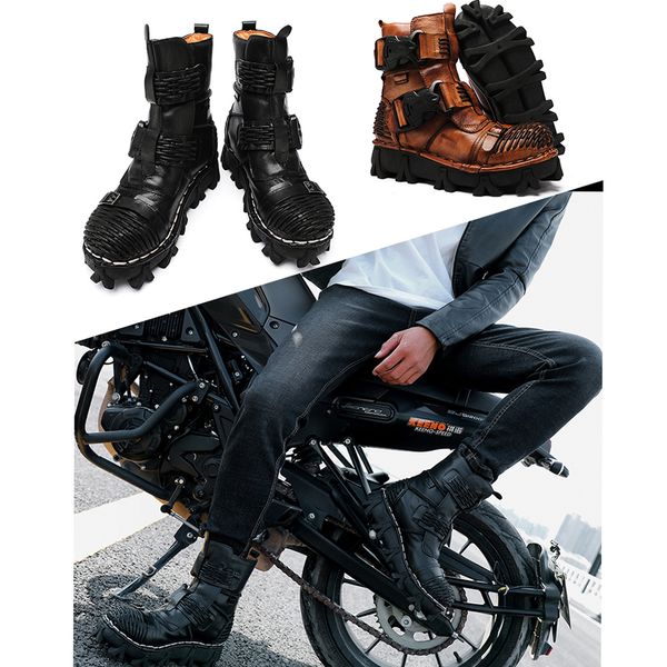 boots men s genuine leather skull gothic punk motorcycle desert combat ankle boot safety shoes military winter 221207, Black
boots men s genuine leather skull gothic punk motorcycle desert combat ankle boot safety shoes military winter 221207, Black