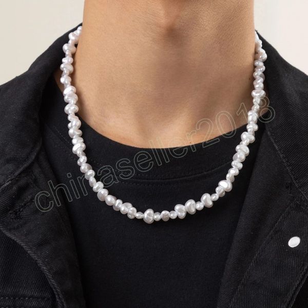 irregular pearls beads short choker necklace men trendy beaded chains necklaces on neck fashion jewelry accessories, Golden;silver
irregular pearls beads short choker necklace men trendy beaded chains necklaces on neck fashion jewelry accessories, Golden;silver