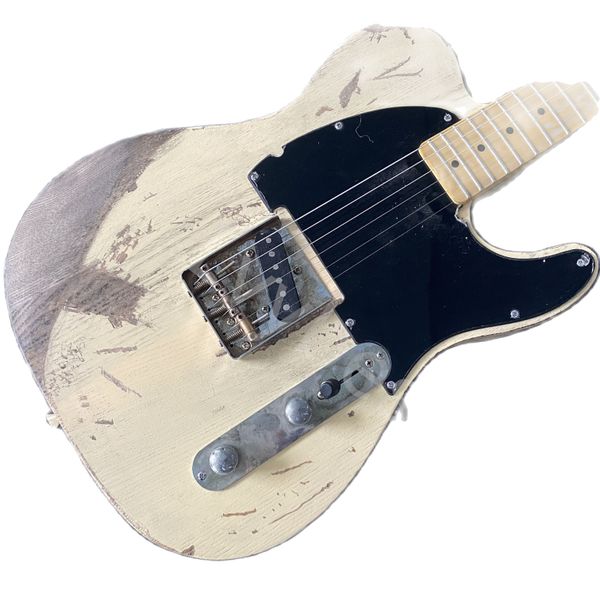 lvychina electric guitar tl pale yellow color do the old one factory direct sales can be customized
lvychina electric guitar tl pale yellow color do the old one factory direct sales can be customized