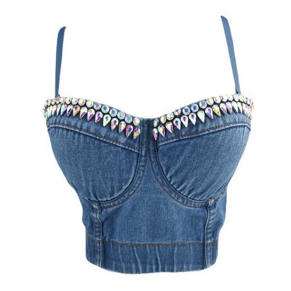 denim vest fishbone shaped waistcoat three-dimensional gathering wearing suspender women's water drop drill nail bead bra, Black
denim vest fishbone shaped waistcoat three-dimensional gathering wearing suspender women's water drop drill nail bead bra, Black