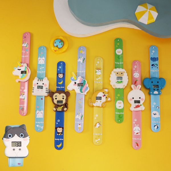 new cartoon led digital children kids quartz wristwatches colorful band slap strap kids watch girl boy christmas party gift clock, Slivery;brown
new cartoon led digital children kids quartz wristwatches colorful band slap strap kids watch girl boy christmas party gift clock, Slivery;brown
