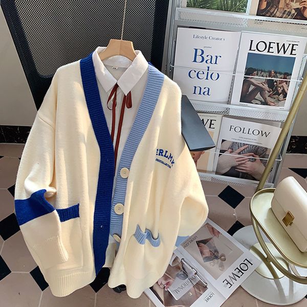 women s knits tees preppy style overszied cardigan autumn winter sweaters jackets puff sleeve soft women v neck knitted jakcets 221206, White
women s knits tees preppy style overszied cardigan autumn winter sweaters jackets puff sleeve soft women v neck knitted jakcets 221206, White