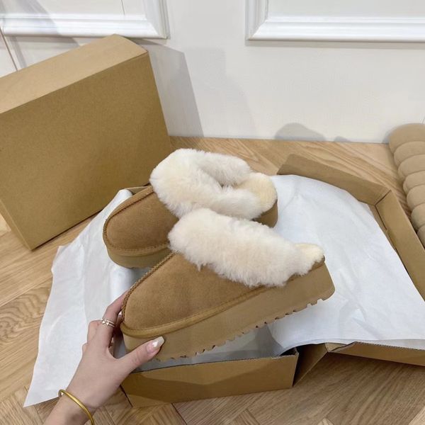 new fashion women's slippers luxury designer shoes outdoor cowhide warm snow shoes flat thick bottom half tray plush rubber non slip ro, Black
new fashion women's slippers luxury designer shoes outdoor cowhide warm snow shoes flat thick bottom half tray plush rubber non slip ro, Black