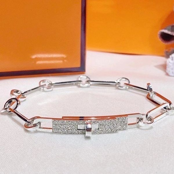 chain 925 sterling silver pig nose bracelet ladies fashion brand party jewelry fine accessories 221206, Black
chain 925 sterling silver pig nose bracelet ladies fashion brand party jewelry fine accessories 221206, Black