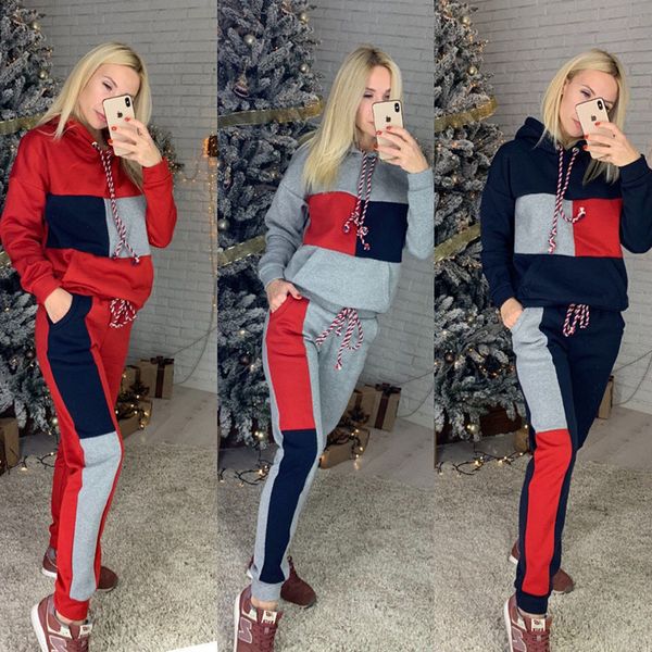 women s two piece pants fashion women tracksuit patchwork two piece set autumn winter hoodies sweatshirts plus size outfits casual clothes 2, White
women s two piece pants fashion women tracksuit patchwork two piece set autumn winter hoodies sweatshirts plus size outfits casual clothes 2, White