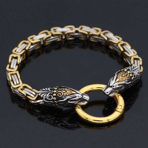 charm bracelets fashion domineering nordic leading emperor chain men's bracelet stainless steel jewelry gift 221206, Golden;silver
charm bracelets fashion domineering nordic leading emperor chain men's bracelet stainless steel jewelry gift 221206, Golden;silver