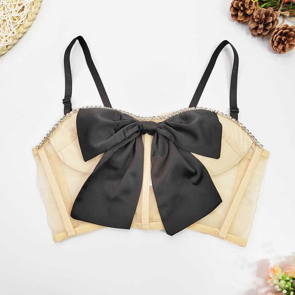 bow suspender nail bead rhinestone hollow out chest wrapping slim fitting vest bottomed strapless wearing a padded jacket, White
bow suspender nail bead rhinestone hollow out chest wrapping slim fitting vest bottomed strapless wearing a padded jacket, White