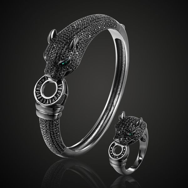 charm bracelets zlxgirl jewelry jet cubic zircon leopard animal bridal bangle jewelry europe design copper bracelet women's size bracel, Golden;silver
charm bracelets zlxgirl jewelry jet cubic zircon leopard animal bridal bangle jewelry europe design copper bracelet women's size bracel, Golden;silver