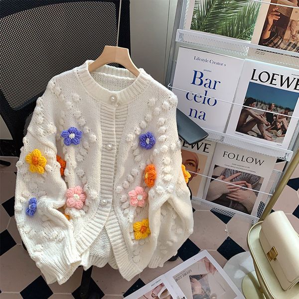women s knits tees autumn winter sweaters cardigan flower knitted jacquard coats long sleeve cute women sweater jackets mujer 221206, White
women s knits tees autumn winter sweaters cardigan flower knitted jacquard coats long sleeve cute women sweater jackets mujer 221206, White