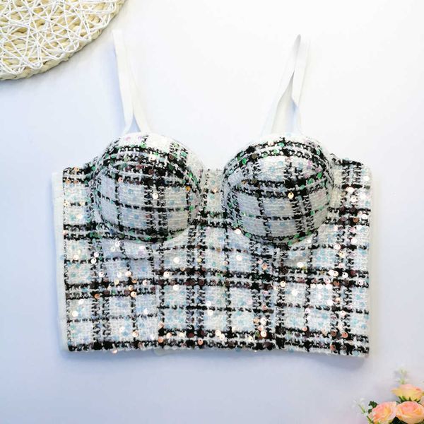 sweet tweed plaid suspender waistcoat for women wearing small fragrant woolen sequins shaping fish bone blouse, White
sweet tweed plaid suspender waistcoat for women wearing small fragrant woolen sequins shaping fish bone blouse, White