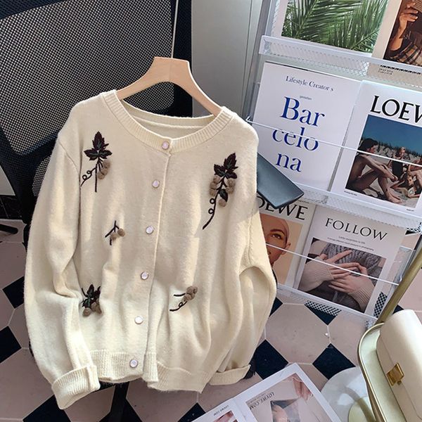 women s knits tees autumn winter sweaters cardigan handmade flower long sleeve short sweater coat knitted jackets 221206, White
women s knits tees autumn winter sweaters cardigan handmade flower long sleeve short sweater coat knitted jackets 221206, White