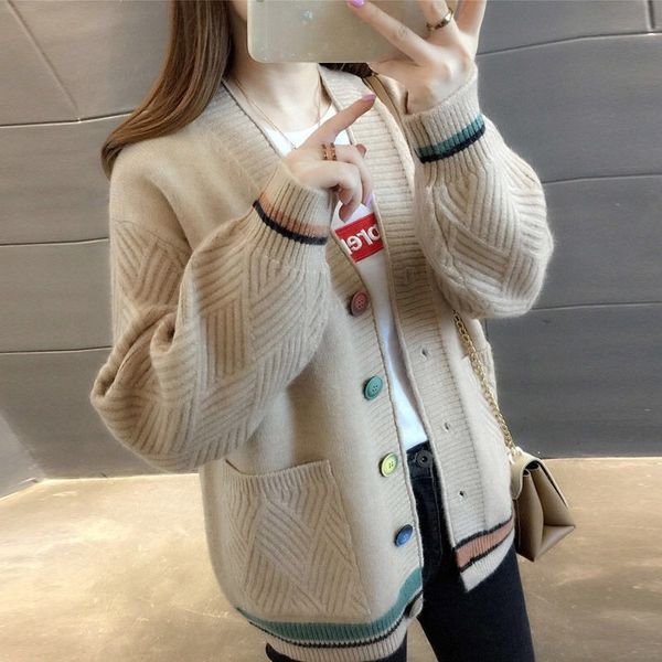 women's knits tees cashmere cardigan sweater women autumn winter v neck casual loose warm knitting jacket streetwear femme y2k trf 2212, White
women's knits tees cashmere cardigan sweater women autumn winter v neck casual loose warm knitting jacket streetwear femme y2k trf 2212, White