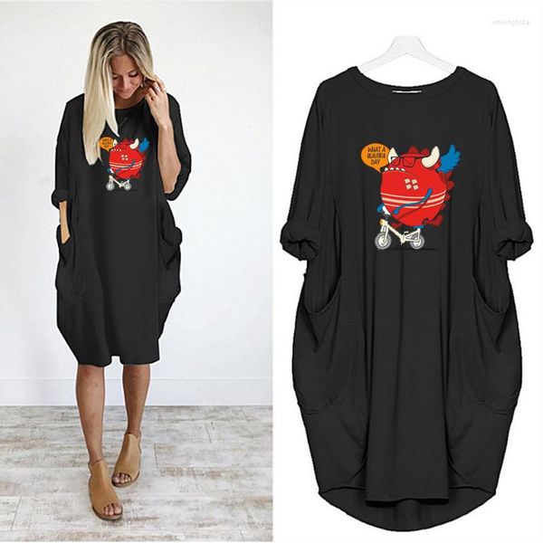 casual dresses female dress woman cartoon print long sleeve autumn for women 2022 loose o-neck mini pocket ladies robe, Black;gray
casual dresses female dress woman cartoon print long sleeve autumn for women 2022 loose o-neck mini pocket ladies robe, Black;gray