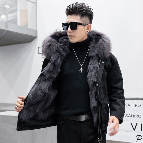 real fur jackets mens fur parkas winter denim coat and jacket hoodies warm thick outerwear streetwear windproof large size xxxxl, Black
real fur jackets mens fur parkas winter denim coat and jacket hoodies warm thick outerwear streetwear windproof large size xxxxl, Black