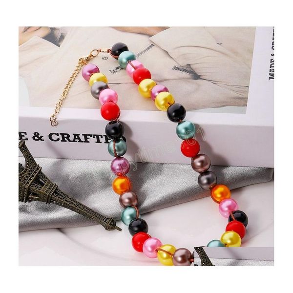 chokers mticoloured large imitation pearl choker necklace for women vintage colorf plastic bead collarbone jewelry drop delivery nec dhouk, Golden;silver
chokers mticoloured large imitation pearl choker necklace for women vintage colorf plastic bead collarbone jewelry drop delivery nec dhouk, Golden;silver