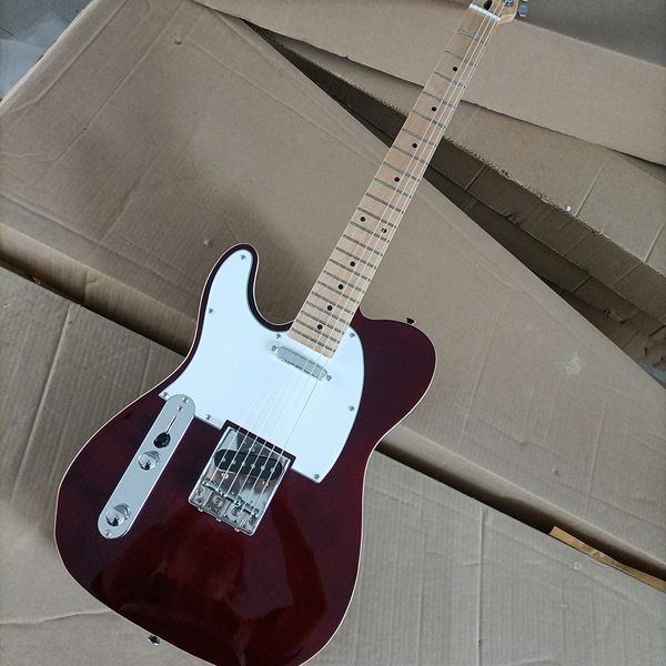 left hand 6 strings red brown electric guitar with white pickguard maple fretboard customizable
left hand 6 strings red brown electric guitar with white pickguard maple fretboard customizable