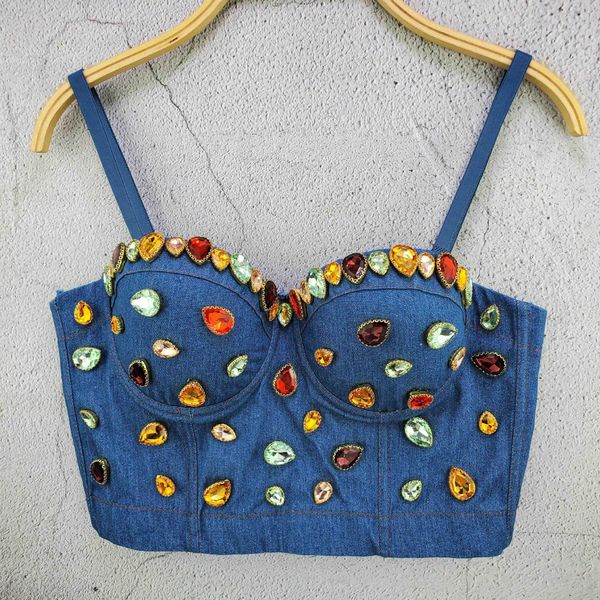 youth has you 2 nail bead cowboy exposed navel vest colorful glass rhinestone suspender bra top, White
youth has you 2 nail bead cowboy exposed navel vest colorful glass rhinestone suspender bra top, White