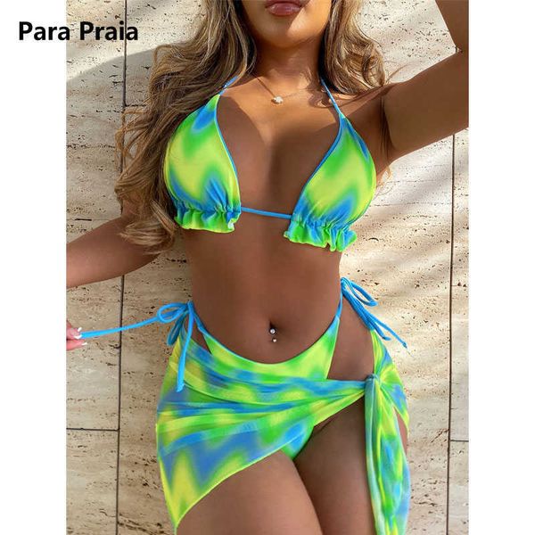 bras sets para praia 2022 tie dye halter ruffled bikini female swimsuit women swimwear three-pieces bikini set with skirt bathing suit t2212, Red;black
bras sets para praia 2022 tie dye halter ruffled bikini female swimsuit women swimwear three-pieces bikini set with skirt bathing suit t2212, Red;black