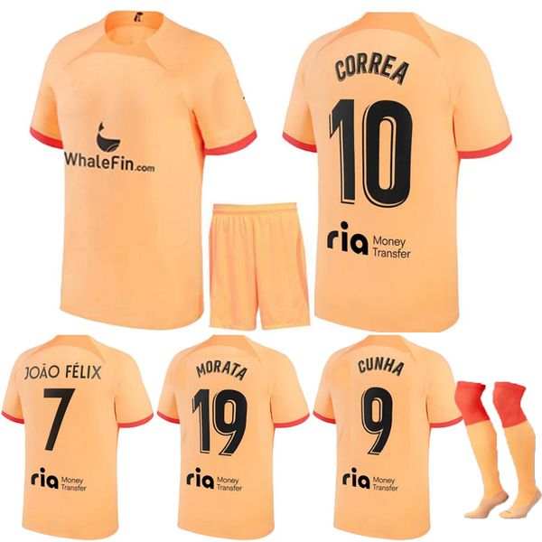 22/23 soccer jerseys joao felix football shirts men kids kit camiseta de futbol 3rd uniform atletico m. llorente correa griezmann r. de paul, Black;blue
22/23 soccer jerseys joao felix football shirts men kids kit camiseta de futbol 3rd uniform atletico m. llorente correa griezmann r. de paul, Black;blue