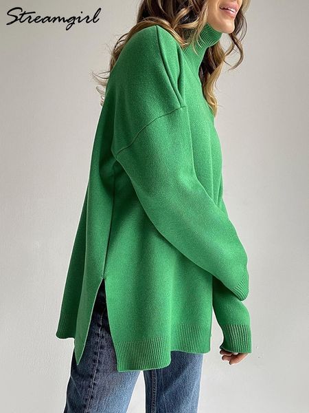 women's sweaters side split warm turtleneck pullover oversize winter soft basic green oversized for 221206, White;black
women's sweaters side split warm turtleneck pullover oversize winter soft basic green oversized for 221206, White;black