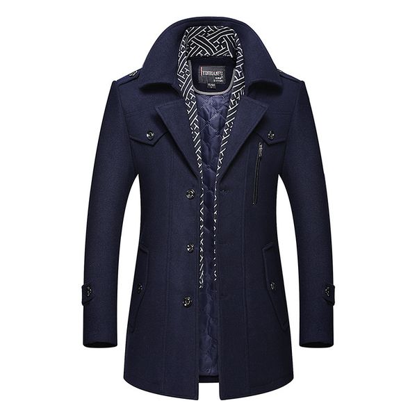 men's wool blends bolubao men winter coat fashion turn-down collar warm thick en pea male trench overcoat 221206, Black
men's wool blends bolubao men winter coat fashion turn-down collar warm thick en pea male trench overcoat 221206, Black