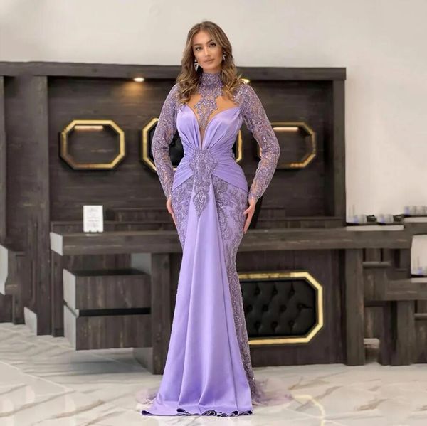 lilac lavender mermaid evening dresses with long sleeve 2023 high neck shiny lace beaded gillter arabic prom occasion gown, Black;red
lilac lavender mermaid evening dresses with long sleeve 2023 high neck shiny lace beaded gillter arabic prom occasion gown, Black;red