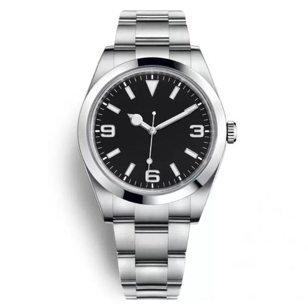 automatic mechanical mens watch silver case 40mm black dial stainless steel bezel strap minute markers around montre de luxe, Slivery;brown
automatic mechanical mens watch silver case 40mm black dial stainless steel bezel strap minute markers around montre de luxe, Slivery;brown