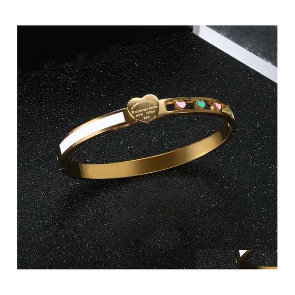 bangle luxury heart shape stainless steel bangles bracelets big tag white shell bracelet for women girls men wedding jewelry q0719 d dhbn8, Black
bangle luxury heart shape stainless steel bangles bracelets big tag white shell bracelet for women girls men wedding jewelry q0719 d dhbn8, Black