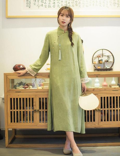 casual dresses women's spring chinese traditional cheongsam qipao embroidered long sleeve dress, Black;gray
casual dresses women's spring chinese traditional cheongsam qipao embroidered long sleeve dress, Black;gray