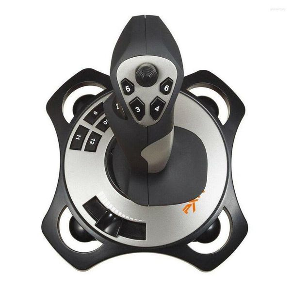 Image of Game Controllers PXN-2113 USB Flight Vibration Simulator Gaming Controller Joystick Rocker 8 Direction Caps For PC Windows
