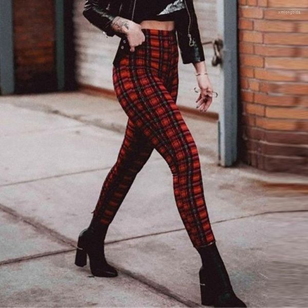 women's pants skinny pencil spring fall women high waist leggings elastic fashion casual vintage red plaid female fitness trousers, Black;white
women's pants skinny pencil spring fall women high waist leggings elastic fashion casual vintage red plaid female fitness trousers, Black;white