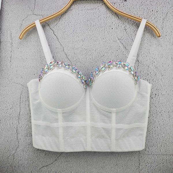 wears glittering mesh chain suspender vest women's wear new backless plastic chest strapless and vest, White
wears glittering mesh chain suspender vest women's wear new backless plastic chest strapless and vest, White
