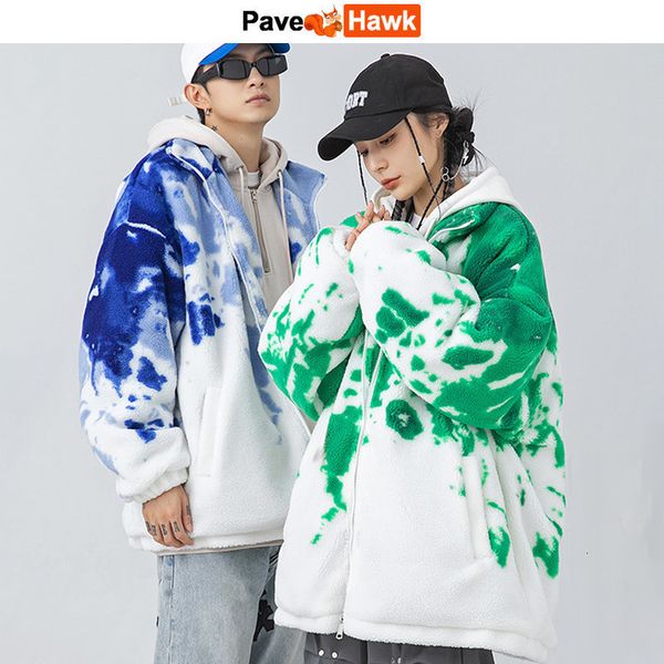 men's down parkas tie dye art autumn winter jacket men thick warm soft lambswool sheep coat women street casual loose bomber couple 221, Black
men's down parkas tie dye art autumn winter jacket men thick warm soft lambswool sheep coat women street casual loose bomber couple 221, Black