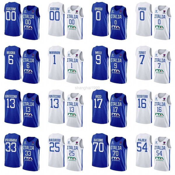 college basketball wears custom italy printed eurobasket basketball jerseys 2022 blue home white away 13 simone fontecchio marco spissu 1 ni, Black
college basketball wears custom italy printed eurobasket basketball jerseys 2022 blue home white away 13 simone fontecchio marco spissu 1 ni, Black