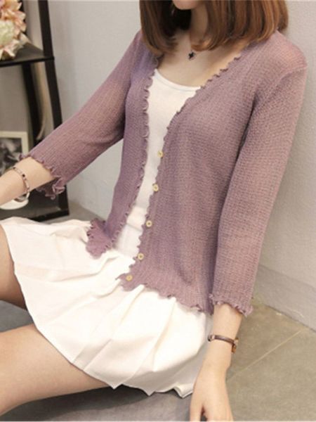 women's knits tees fashion spring and summer style of pure color ice silk cardigan short air conditioning knitted coat pz301 221206, White
women's knits tees fashion spring and summer style of pure color ice silk cardigan short air conditioning knitted coat pz301 221206, White