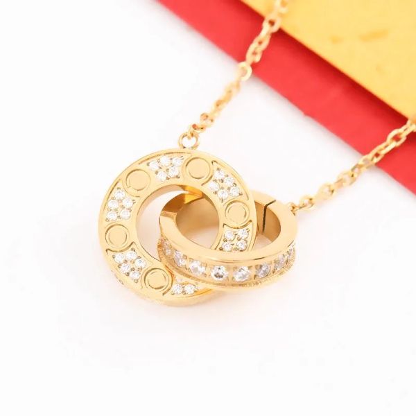 gold plated luxury brand designer pendants necklaces stainless steel double circle choker pendant necklace mosaic zircon chain jewelry acces, Silver
gold plated luxury brand designer pendants necklaces stainless steel double circle choker pendant necklace mosaic zircon chain jewelry acces, Silver