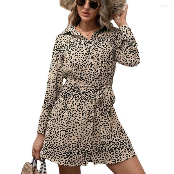casual dresses european and american leopard print long sleeve shirt dress suspender for women, Black;gray
casual dresses european and american leopard print long sleeve shirt dress suspender for women, Black;gray