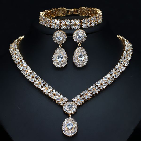 wedding jewelry sets cwwzircons exclusive dubai gold plate jewellery luxury cubic zirconia necklace earring bracelet party set for women t05, Slivery;golden
wedding jewelry sets cwwzircons exclusive dubai gold plate jewellery luxury cubic zirconia necklace earring bracelet party set for women t05, Slivery;golden