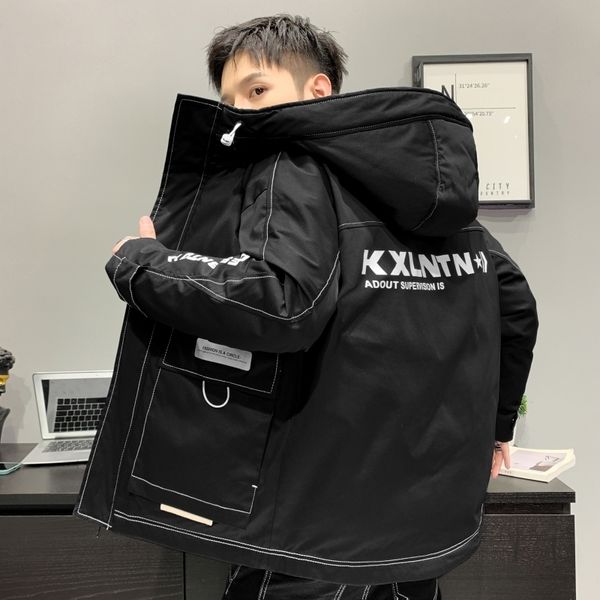 men's down parkas needlesnoah winter men hooded windproof overcoat male fashion big pockets thick warm streetwear harajuku padded jacke, Black
men's down parkas needlesnoah winter men hooded windproof overcoat male fashion big pockets thick warm streetwear harajuku padded jacke, Black