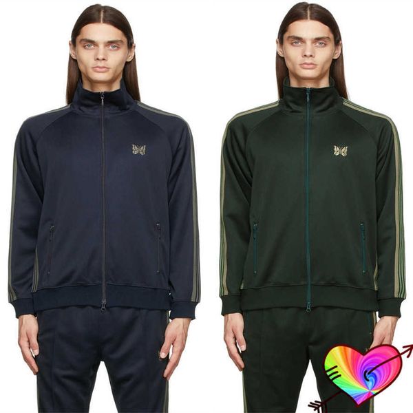 men's jackets 2022 green blue needles jackets men women high street embroidery butterfly needles track jacket outerwear stripe awge coa, Black;brown
men's jackets 2022 green blue needles jackets men women high street embroidery butterfly needles track jacket outerwear stripe awge coa, Black;brown