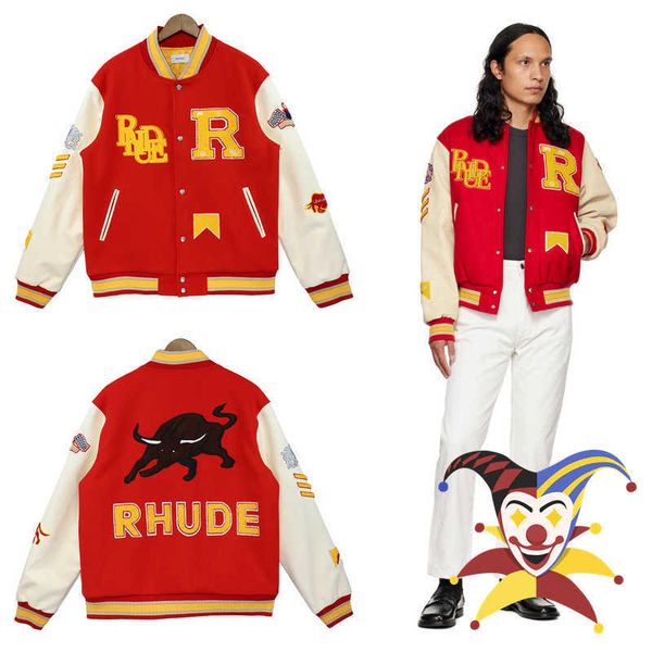 men's jackets red baseball jacket men women 1 1 patchwork pu sleeves buff towel embroidered woolen coat t221206, Black;brown
men's jackets red baseball jacket men women 1 1 patchwork pu sleeves buff towel embroidered woolen coat t221206, Black;brown