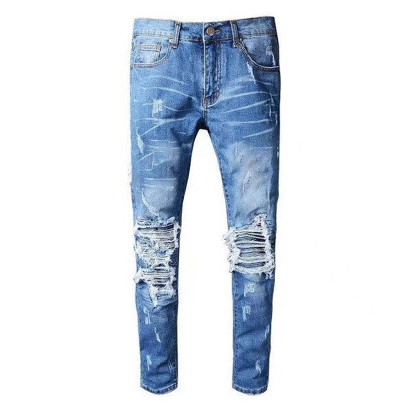 jeans for mens rock revial jean men embroidery quilting ripped woman trendy brand vintage straight jeans distrressed skinny designer pants n, Blue
jeans for mens rock revial jean men embroidery quilting ripped woman trendy brand vintage straight jeans distrressed skinny designer pants n, Blue