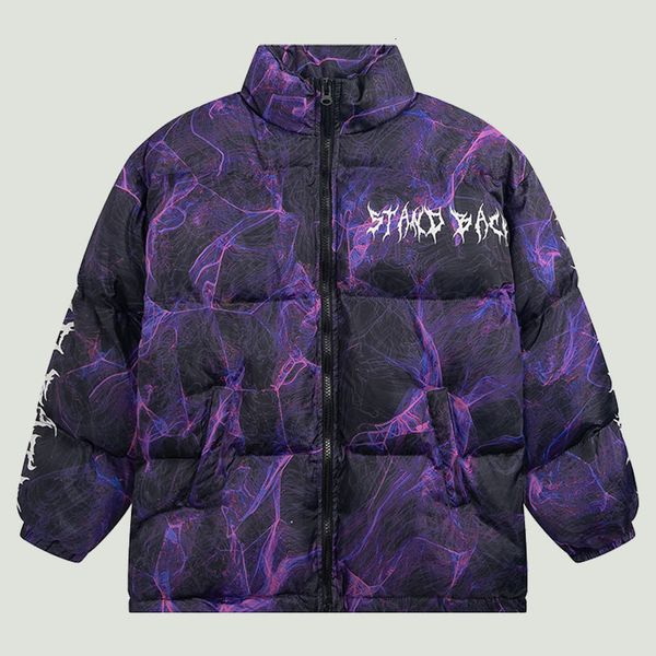 men s down parkas hip hop oversized padded mens lightning print spliced coats winter thick warm harajuku casual cotton loose couples 221206, Black
men s down parkas hip hop oversized padded mens lightning print spliced coats winter thick warm harajuku casual cotton loose couples 221206, Black