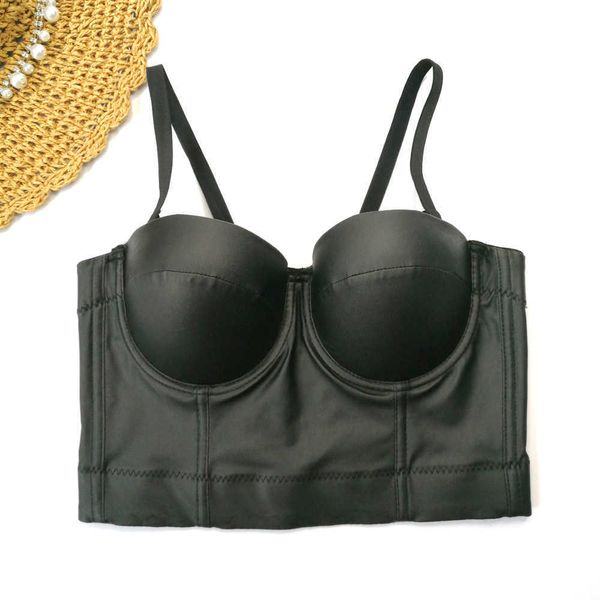 full leather suspender chest wrapping nightclub disco girl female base anti stray black bra, White
full leather suspender chest wrapping nightclub disco girl female base anti stray black bra, White