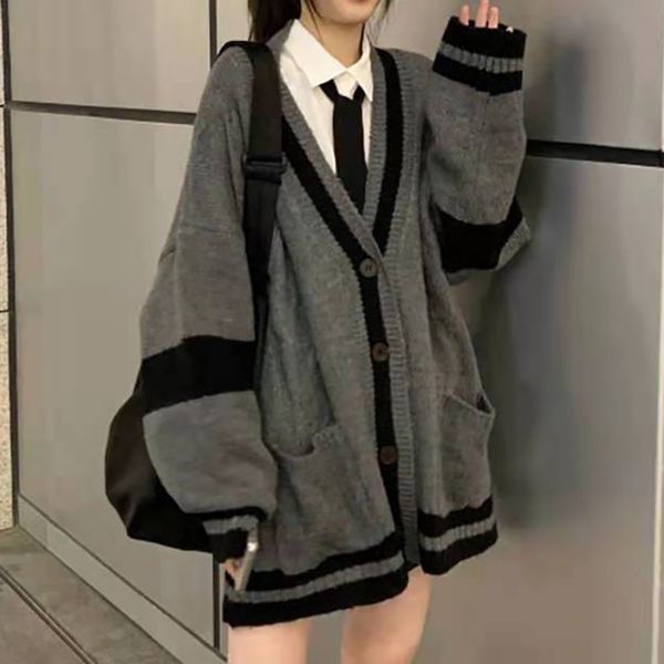 women s knits tees long sleeve v neck preppy style knit sweater women autumn single breasted cotton warm cardigan patchwork grey sweaters co, White
women s knits tees long sleeve v neck preppy style knit sweater women autumn single breasted cotton warm cardigan patchwork grey sweaters co, White